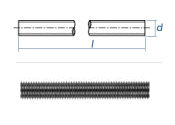 M20 x 1000mm Gewindestange DIN975 Edelstahl A2 (1 Stk.)