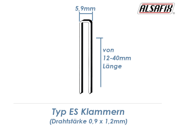 30mm Klammern Typ ES (1 Pkg. zu 5200 Stk.)