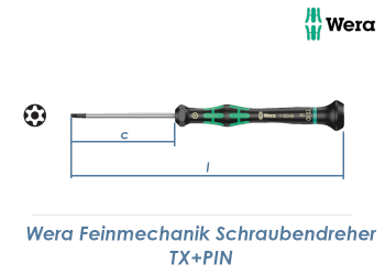 TX9 x 60mm Wera 118048 Feinmechanik Schraubendreher  (1 Stk.)