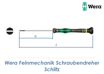 1,5 x 60mm Wera 118003 Feinmechanik Schlitz-Schraubendreher  (1 Stk.)