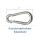 50 x 5mm Karabinerhaken Edelstahl A4 (1 Stk.)