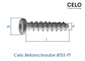 5 x 30mm Betonschrauben BTS5 TX mit Linsenkopf (1 Stk.)