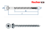 12 x 120mm Holzbauschraube PowerFast FPF II mit Sechskant...