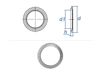 M10 Schnorr® Sicherungsscheibe Typ VS verzinkt (10 Stk.)