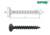 4 x 20mm SPAX Rückwandschraube T-STAR plus Stahl...