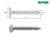 4 x 20mm SPAX Rückwandschraube T-STAR plus Stahl...