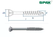 3,5 x 45mm SPAX Dielenschrauben T-STAR plus Stahl Wirox...
