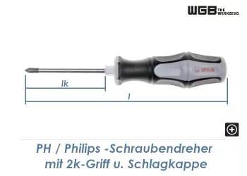PH1 x 100mm WGB Philips Schraubendreher mit 2K Griff (1 Stk.)