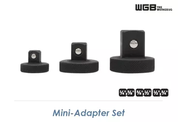 1/4", 3/8", 1/2" WGB Vierkant-Mini-Adapterset (1 Stk.)