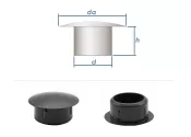 15mm Abdeckstopfen PE schwarz (10 Stk.)