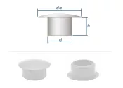 25mm Abdeckstopfen PE weiß (10 Stk.)