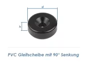 40mm / M8 Gleitscheibe PVC schwarz  (1 Stk.)