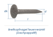 2,8 x 30mm Dachpappstifte feuerverzinkt (100g = ca. 68Stk.)