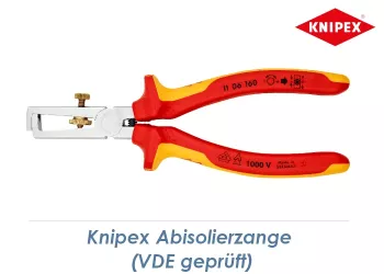 160mm KNIPEX Abisolierzange isoliert VDE-geprüft (1 Stk.)