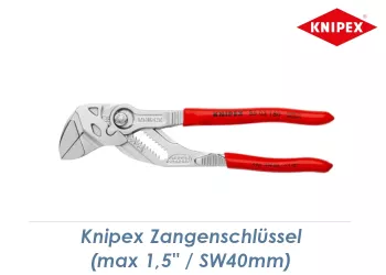 180mm KNIPEX Zangenschlüssel  max. 1,5" / SW40 (1 Stk.)