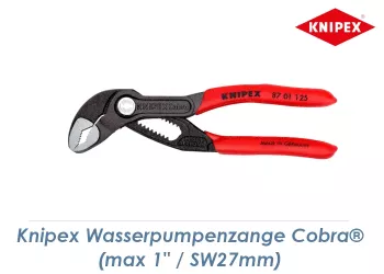 125mm KNIPEX Wasserpumpenzange Cobra®  max. 1" / SW27 (1 Stk.)