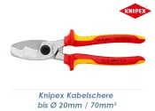 200mm KNIPEX Kabelschere bis  Ø 20 mm / 70...