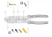 240mm KNIPEX Crimpzange 0,5 – 6,0 mm² mit 2K-Griff (1 Stk.)