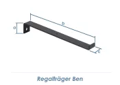62 x 209mm Regalträger Ben schwarz (1 Stk.)