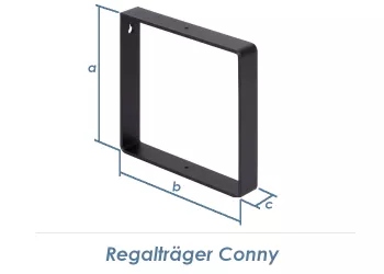 180 x 180mm Regalträger Conny schwarz (1 Stk.)