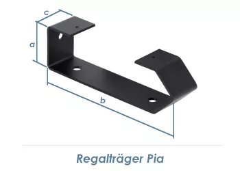 60 x 305mm Regalträger Pia schwarz (1 Stk.)