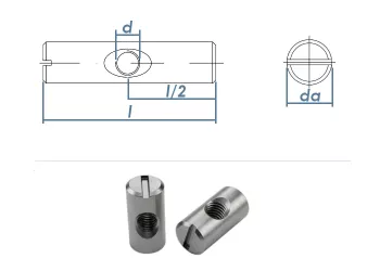 M6 x 16mm Quergewindemutter Stahl verzinkt (10 Stk.)