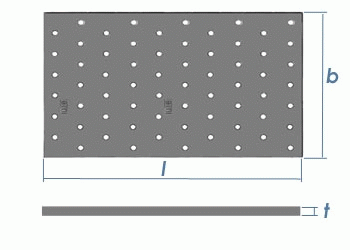 120 x 300 x 2mm Lochplatten (1 Stk.)