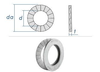 M10 Nord-Lock® Keilsicherungsscheibe NL verzinkt (1 Stk.)