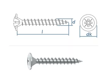 3,5 x 17mm Rückwandschrauben verzinkt (100 Stk.) //AUSL//