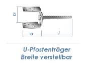 60-140mm Pfostenträger Breite verstellbar...