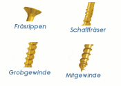 10 x 340mm Konstruktionsschrauben TX Senkkopf (1 Stk.)