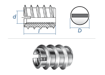 M10 x 25 x AD18,5mm Rampa Muffe Typ B Stahl verzinkt (1 Stk.)