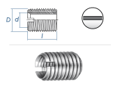 M5 x 5mm Rampa Muffe Typ E Stahl verzinkt (10 Stk.)