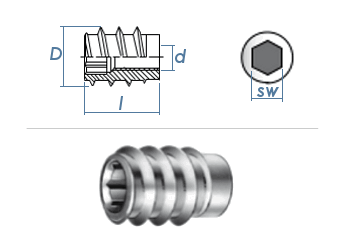 M10 x 30 x AD18,5mm Rampa Muffe Typ SK Stahl verzinkt (1 Stk.)