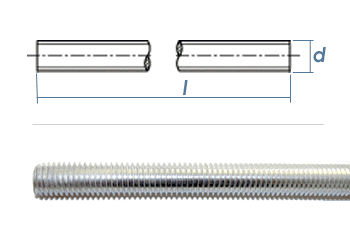 M6 x 100mm Gewindebolzen verzinkt (10 Stk.)