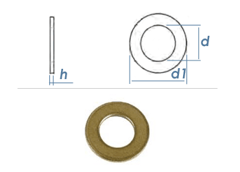 8,4mm Unterlegscheiben DIN125 Messing (10 Stk.)