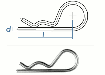 2mm Federstecker Edelstahl A2 (1 Stk.)