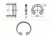 28mm Sicherungsring Innen DIN472 Edelstahl  (1 Stk.)