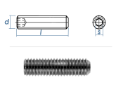 M6 x 20mm Gewindestift Kegelkuppe DIN913 Edelstahl A2 (10 Stk.)