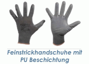 Feinstrickhandschuhe PU grau Gr. 9 (L) (1 Stk.)