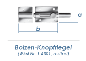 80 x 36mm Bolzen-Knopfriegel rostfrei  (1 Stk.)