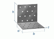 80 x 80 x 60mm Lochplattenwinkel verzinkt (1 Stk.)