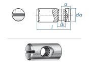 M4 x 20mm Rampa Quergewindebolzen Typ Q Stahl verzinkt (10 Stk.)