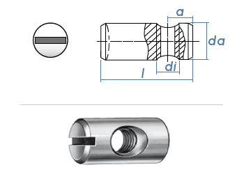 M6 x 20mm Rampa Quergewindebolzen Typ Q Stahl verzinkt (10 Stk.)