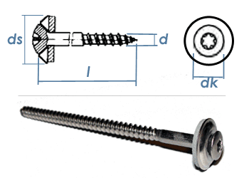 4,5 x 45mm Spenglerschrauben Edelstahl A2 (10 Stk.)