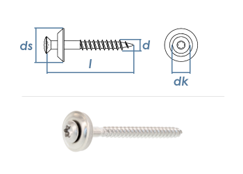 4,5 x 45mm Spenglerschrauben Edelstahl A2 (10 Stk.)
