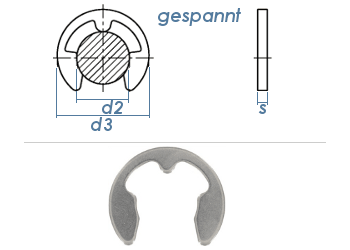 4mm Sicherungsscheibe DIN 6799 Edelstahl  (10 Stk.)