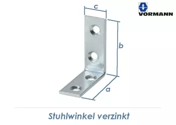 100 x 100 x 20mm Stuhlwinkel verzinkt (1 Stk.)