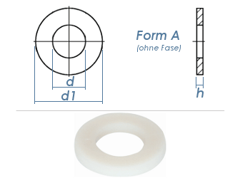 6,4mm Unterlegscheiben DIN 125 Polyamid - Schraubenking