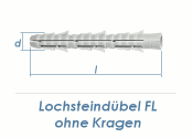 6 x 60mm Nylon Lochstein Dübel (10 Stk.)